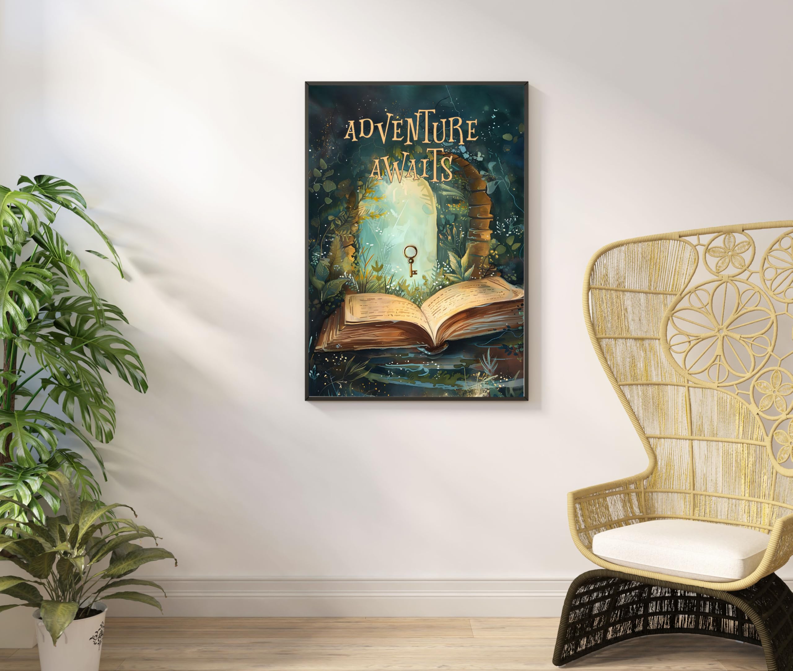 Amazon.com: Eastern Print Adventure Awaits Poster - Book Wall Art